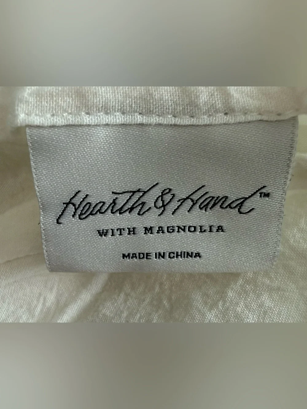 Hearth & Hand With Magnolia Set of 2 White Textured Linen Blend Pillowcases